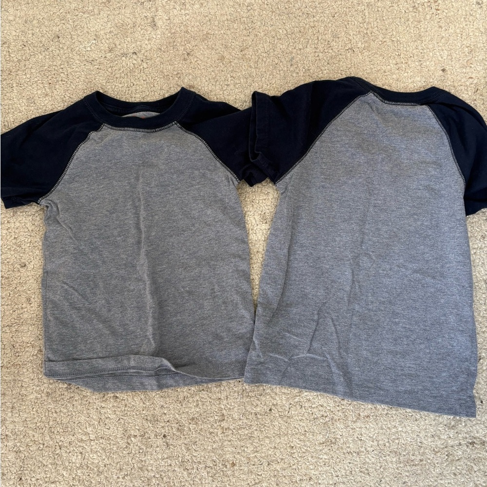 Cat & Jack Gray and Black Kids Raglan T-Shirts Lot